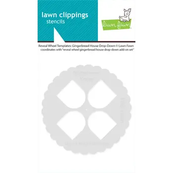 LAWN FAWN LAWN FAWN REVEAL WHEEL TEMPLATES: GINGERBREAD HOUSE DROP-DOWN STENCIL