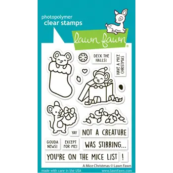 LAWN FAWN LAWN FAWN A MICE CHRISTMAS CLEAR STAMP SET