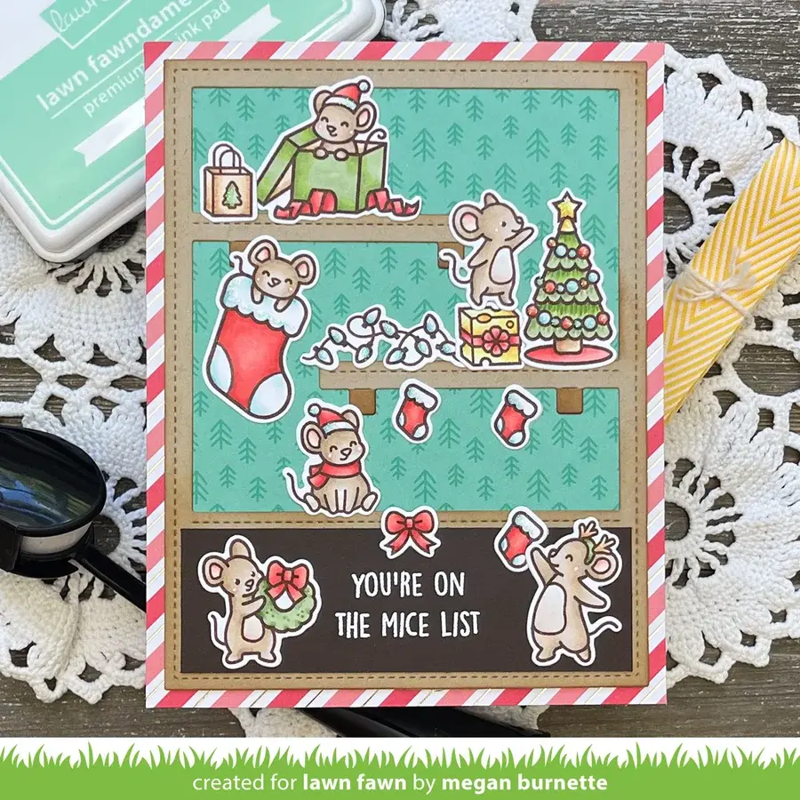 LAWN FAWN LAWN FAWN A MICE CHRISTMAS CLEAR STAMP SET