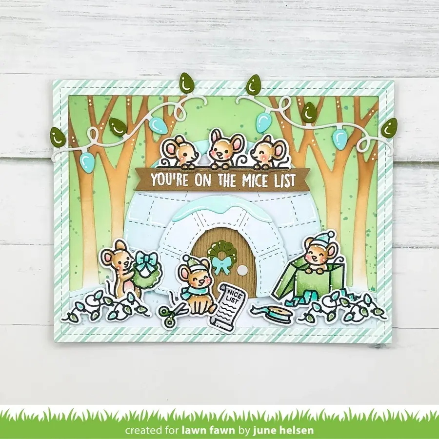 LAWN FAWN LAWN FAWN A MICE CHRISTMAS CLEAR STAMP SET