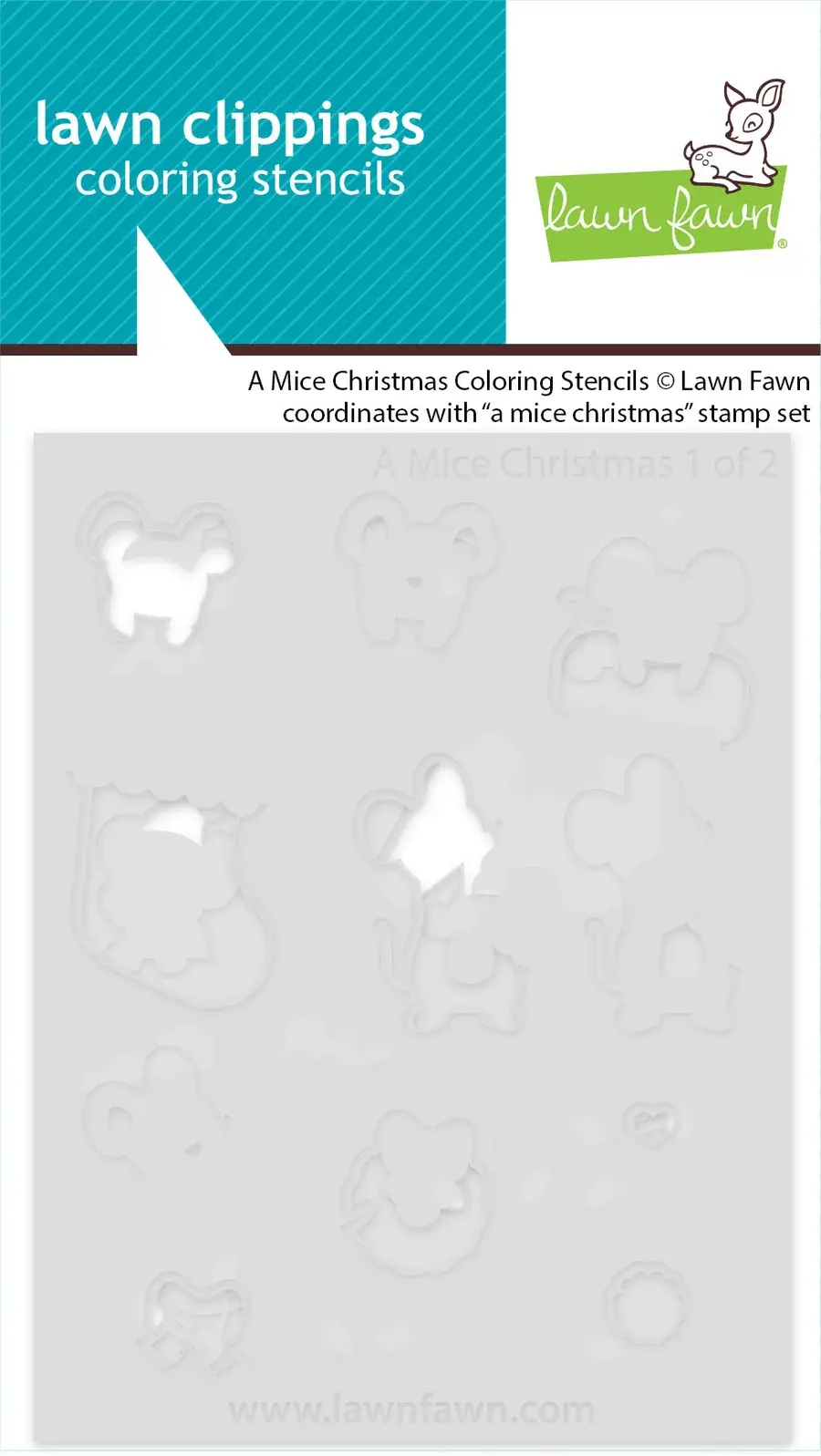 LAWN FAWN LAWN FAWN A MICE CHRISTMAS COLORING STENCIL SET