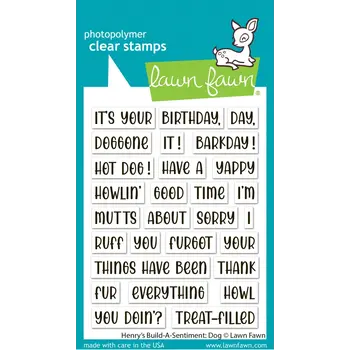 LAWN FAWN LAWN FAWN HENRY'S BUILD-A-SENTIMENT: DOG CLEAR STAMP SET