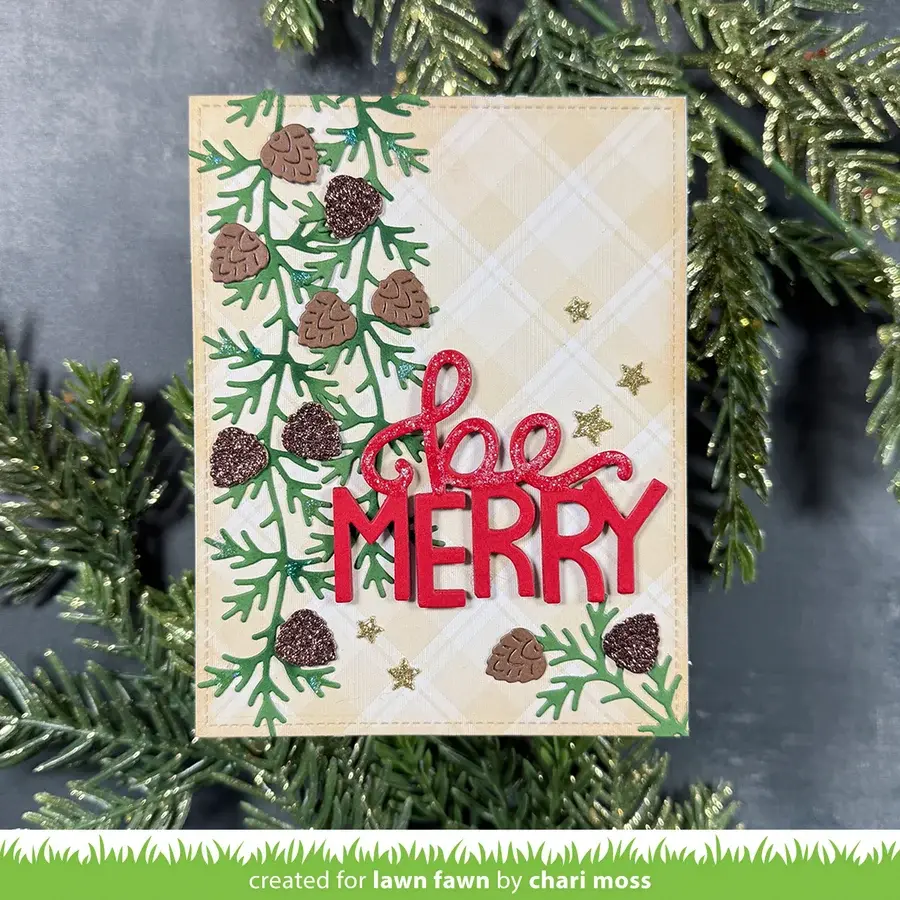 LAWN FAWN LAWN FAWN PINECONE AND LEAVES DIE SET