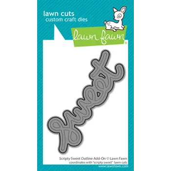 LAWN FAWN LAWN FAWN SCRIPTY SWEET OUTLINE ADD-ON DIE