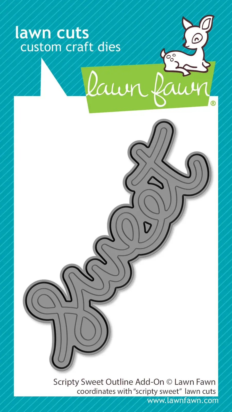 LAWN FAWN LAWN FAWN SCRIPTY SWEET OUTLINE ADD-ON DIE