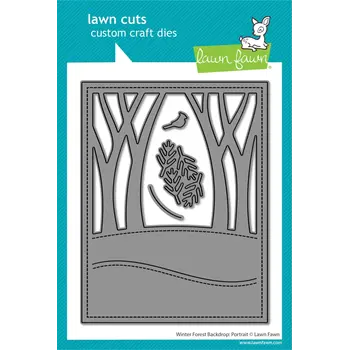 LAWN FAWN LAWN FAWN WINTER FOREST BACKDROP: PORTRAIT DIE
