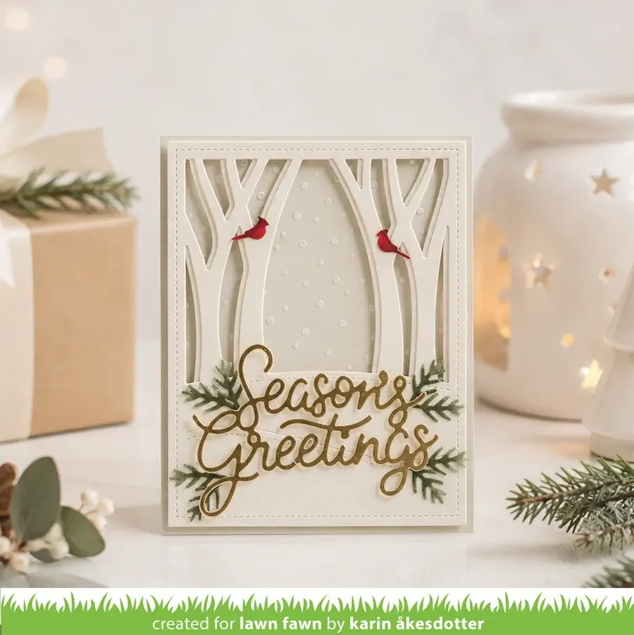 LAWN FAWN LAWN FAWN WINTER FOREST BACKDROP: PORTRAIT DIE