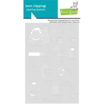 LAWN FAWN LAWN FAWN PENGUIN PARTY COLORING STENCIL SET