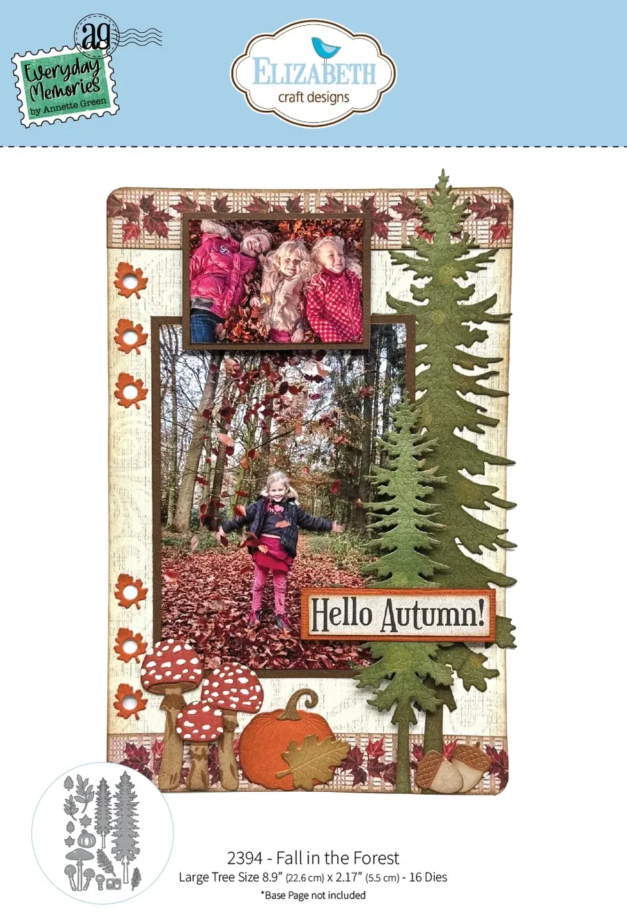 ELIZABETH CRAFT DESIGNS ELIZABETH CRAFT DESIGNS EVERYDAY MEMORIES COMFY COZY FALL IN THE FOREST DIE SET