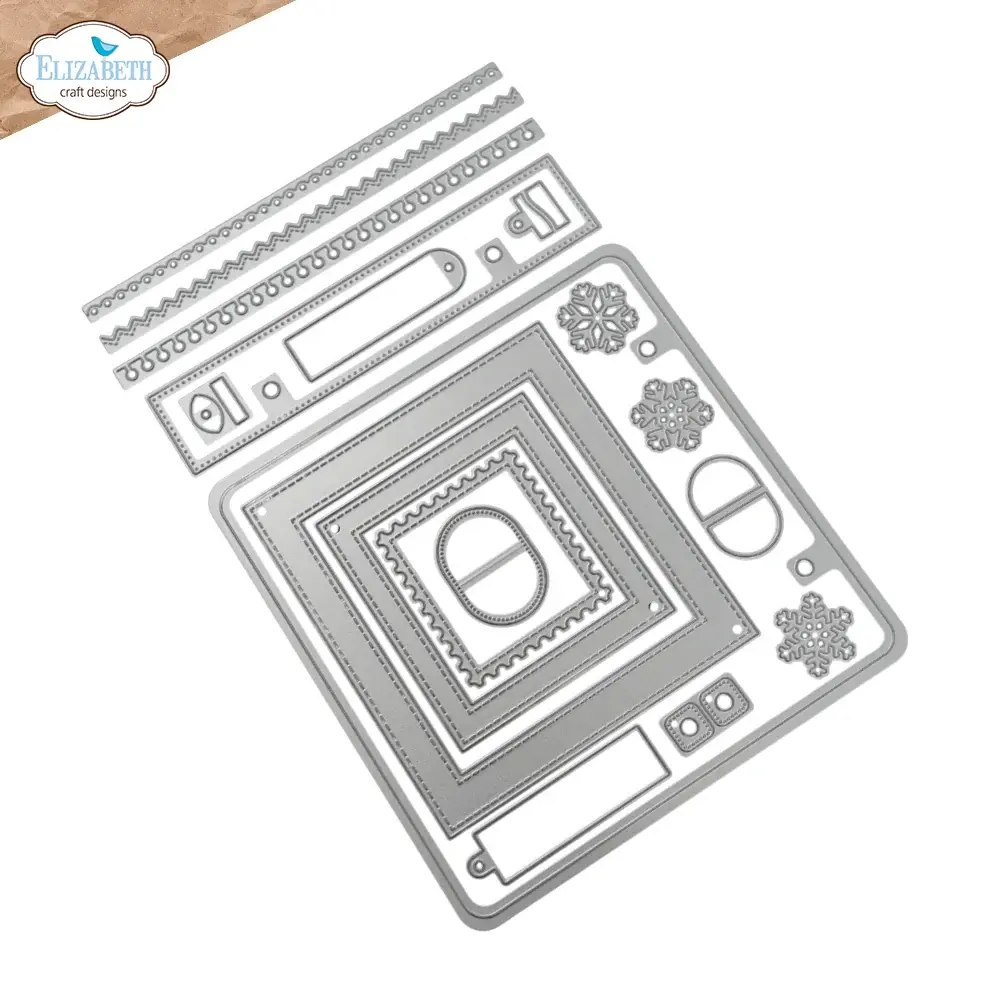 ELIZABETH CRAFT DESIGNS ELIZABETH CRAFT DESIGNS EVERYDAY MEMORIES COMFY COZY ROUNDED CORNER SQUARE PAGE ASSORTMENT DIE SET