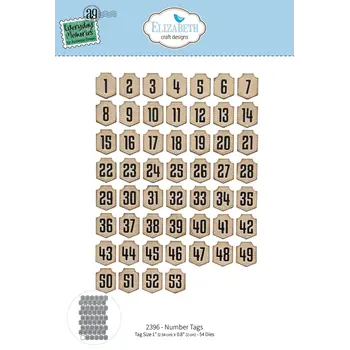 ELIZABETH CRAFT DESIGNS ELIZABETH CRAFT DESIGNS EVERYDAY MEMORIES COMFY COZY NUMBER TAGS DIE SET