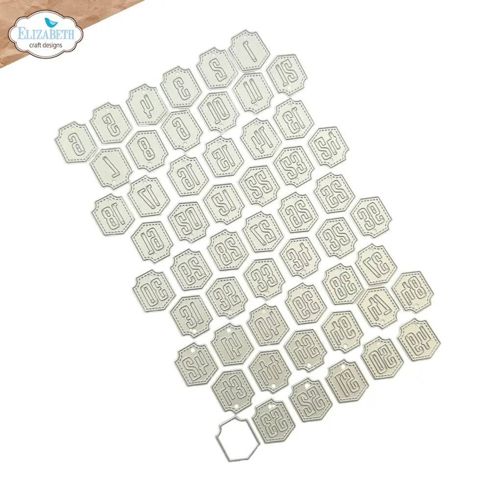 ELIZABETH CRAFT DESIGNS ELIZABETH CRAFT DESIGNS EVERYDAY MEMORIES COMFY COZY NUMBER TAGS DIE SET