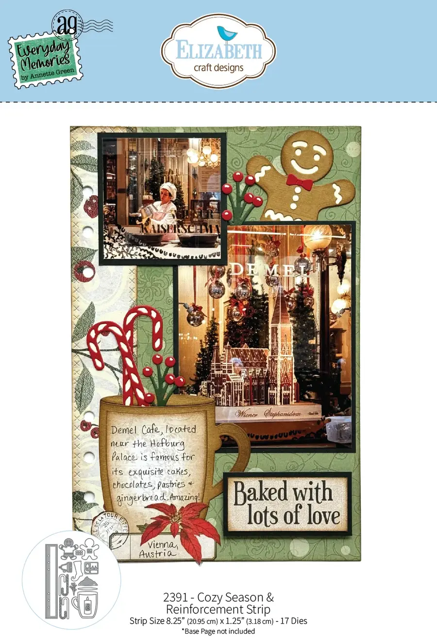 ELIZABETH CRAFT DESIGNS ELIZABETH CRAFT DESIGNS EVERYDAY MEMORIES COMFY COZY COZY SEASON & REINFORCEMENT STRIP DIE SET