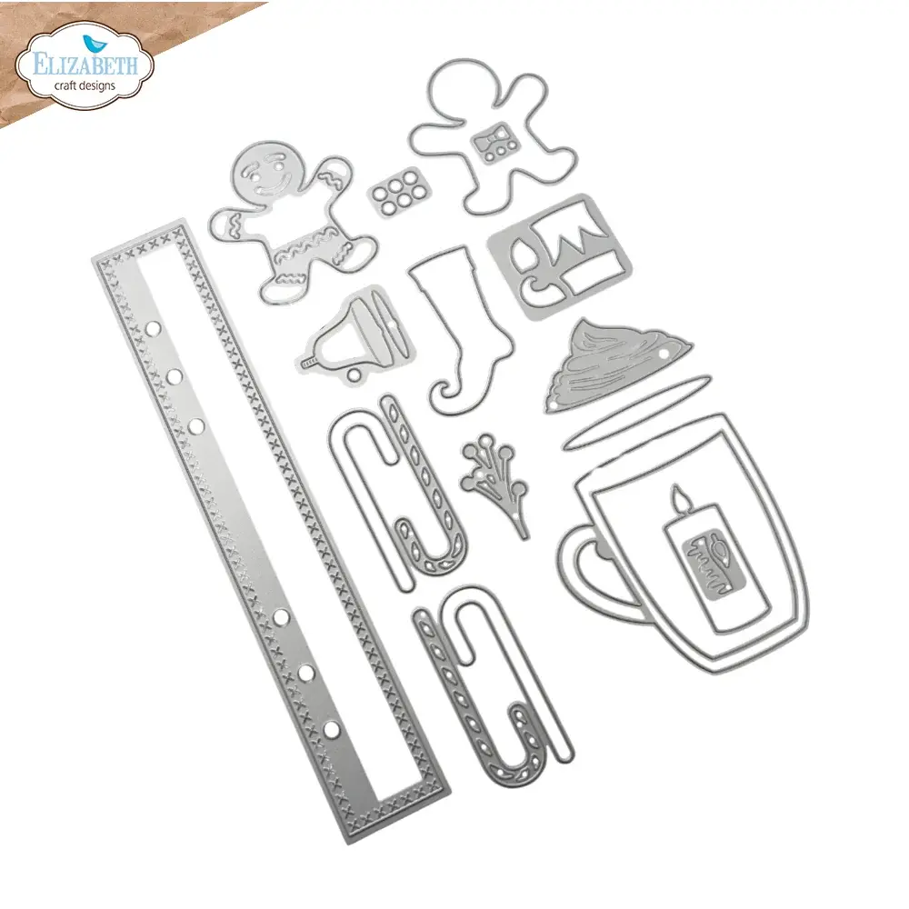 ELIZABETH CRAFT DESIGNS ELIZABETH CRAFT DESIGNS EVERYDAY MEMORIES COMFY COZY COZY SEASON & REINFORCEMENT STRIP DIE SET