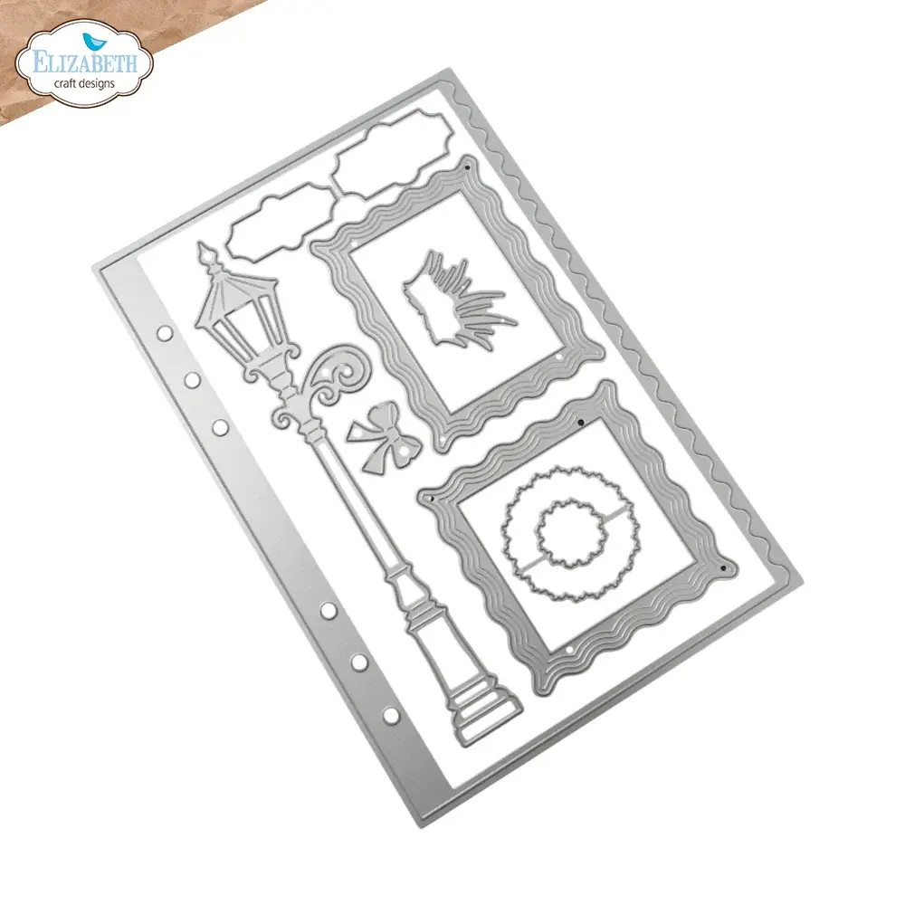 ELIZABETH CRAFT DESIGNS ELIZABETH CRAFT DESIGNS EVERYDAY MEMORIES COMFY COZY WAVY PAGE & LAMPPOST DIE SET