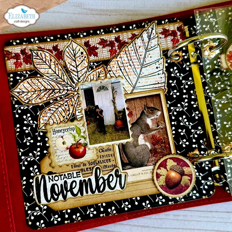 ELIZABETH CRAFT DESIGNS ELIZABETH CRAFT DESIGNS EVERYDAY MEMORIES COMFY COZY SEASONAL WORDS & LEAVES CLEAR STAMP & DIE SET