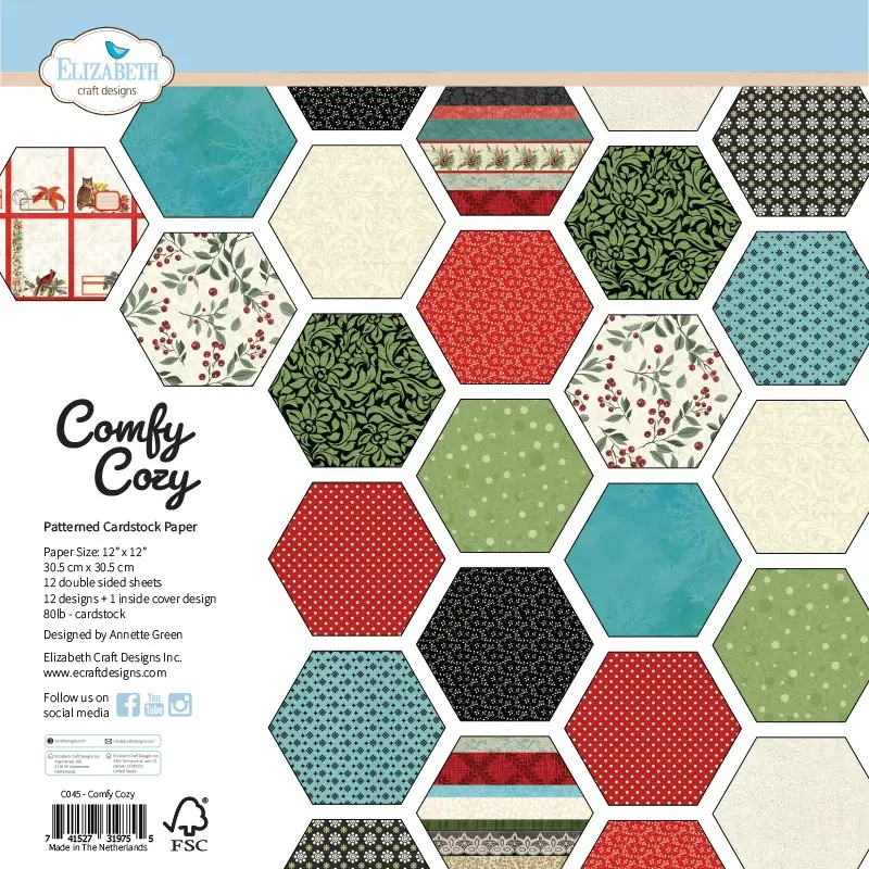 ELIZABETH CRAFT DESIGNS ELIZABETH CRAFT DESIGNS EVERYDAY MEMORIES COMFY COZY 12x12 PATTERENED PAPER PACK