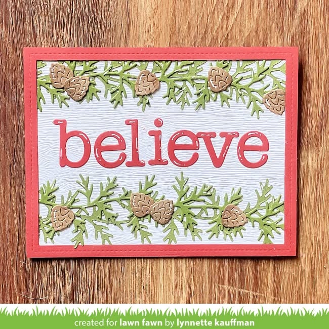 LAWN FAWN LAWN FAWN PINECONE AND LEAVES DIE SET