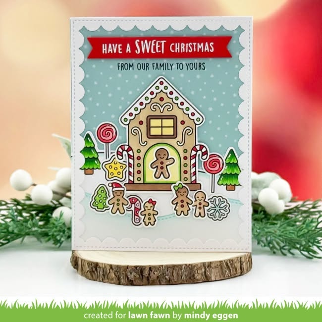 LAWN FAWN LAWN FAWN GINGERBREAD HOUSE CLEAR STAMP SET