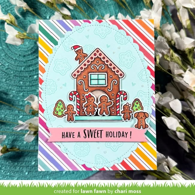 LAWN FAWN LAWN FAWN GINGERBREAD HOUSE CLEAR STAMP SET