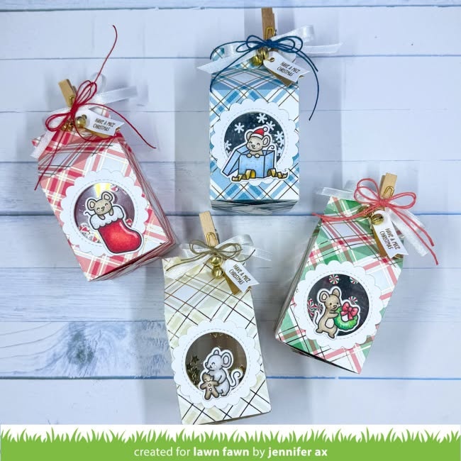 LAWN FAWN LAWN FAWN LET IT SHINE HOLIDAY PLAIDS 6x6 PETITE PAPER PACK 36 SHEETS