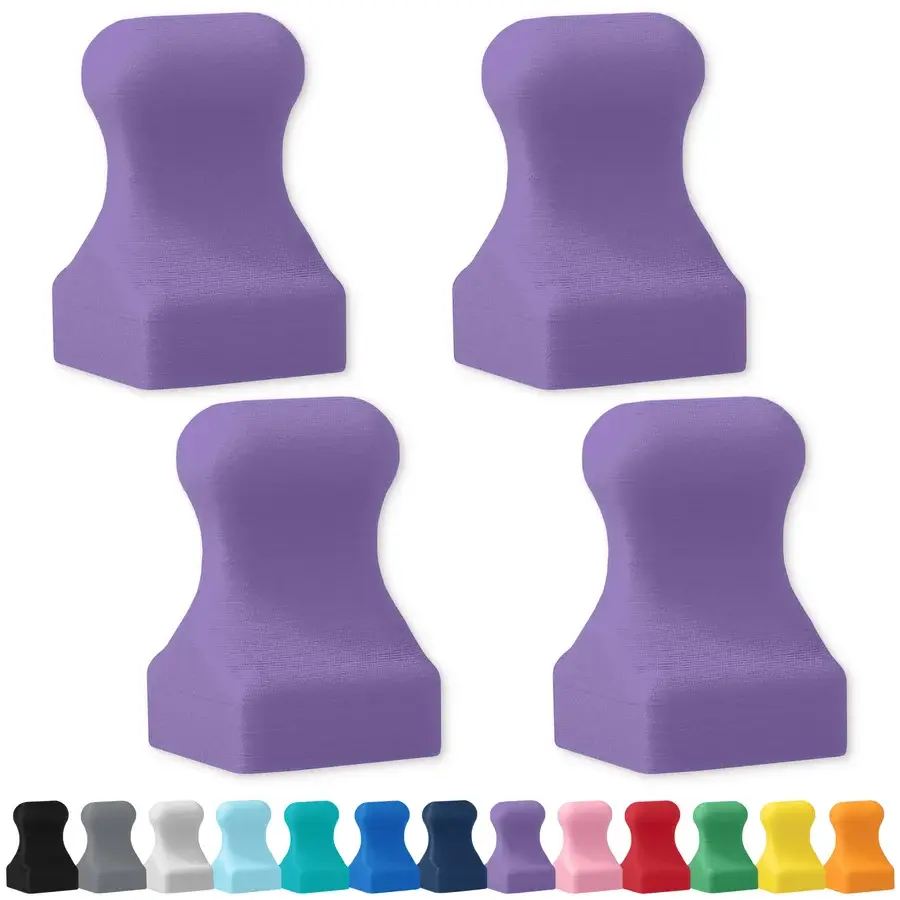 GLASSBOARD STUDIO GLASSBOARD STUDIO PERIWINKLE PURPLE MINIPAWN MAGNETS 4/PK