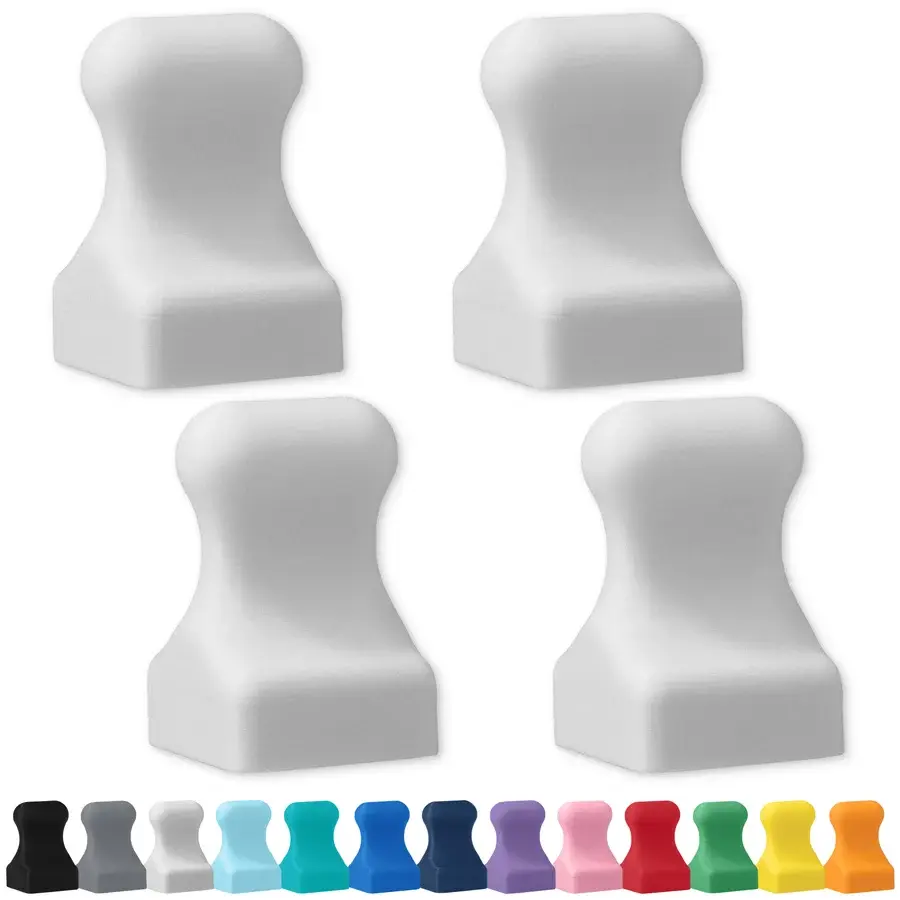 GLASSBOARD STUDIO GLASSBOARD STUDIO SNOW WHITE MINIPAWN MAGNETS 4/PK