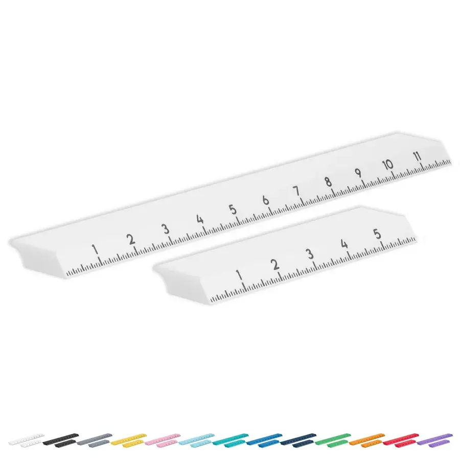 GLASSBOARD STUDIO GLASSBOARD STUDIO SNOW WHITE MEGAMAG RULERS 6 + 12 INCHES