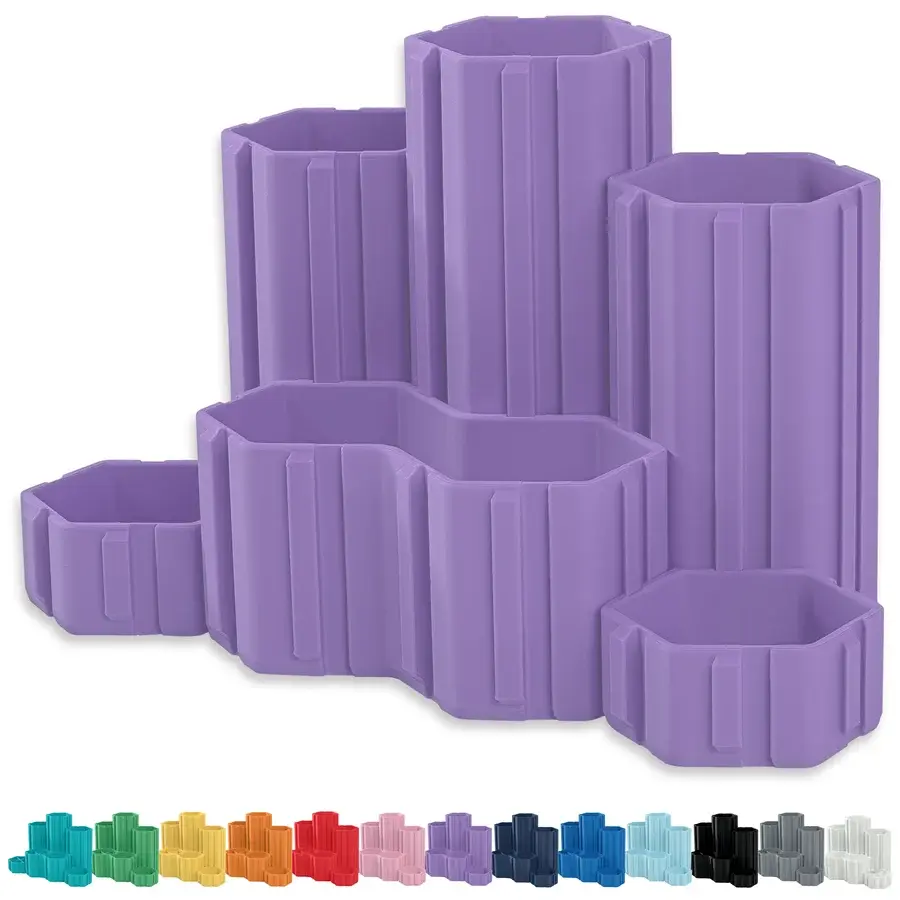 GLASSBOARD STUDIO GLASSBOARD STUDIO PERIWINKLE PURPLE HEXAFLEX ORGANIZER SET