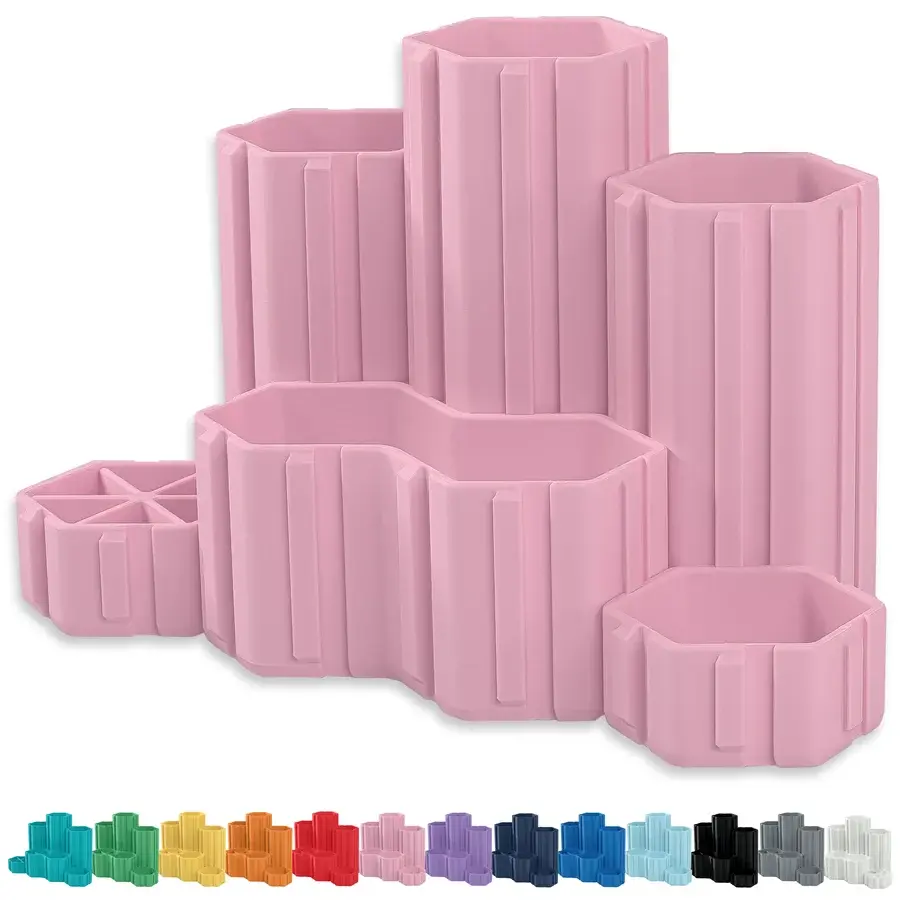GLASSBOARD STUDIO GLASSBOARD STUDIO BLUSH PINK HEXAFLEX ORGANIZER SET