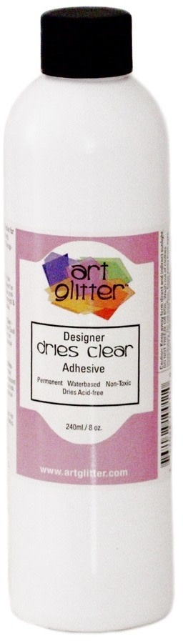 ART GLITTER ART GLITTER DESIGNER DRIES CLEAR GLITTER & ART GLUE 8OZ