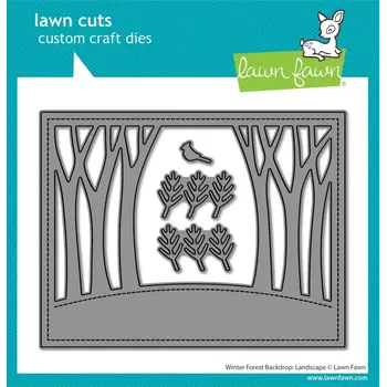 LAWN FAWN LAWN FAWN WINTER FOREST BACKDROP: LANDSCAPE DIE