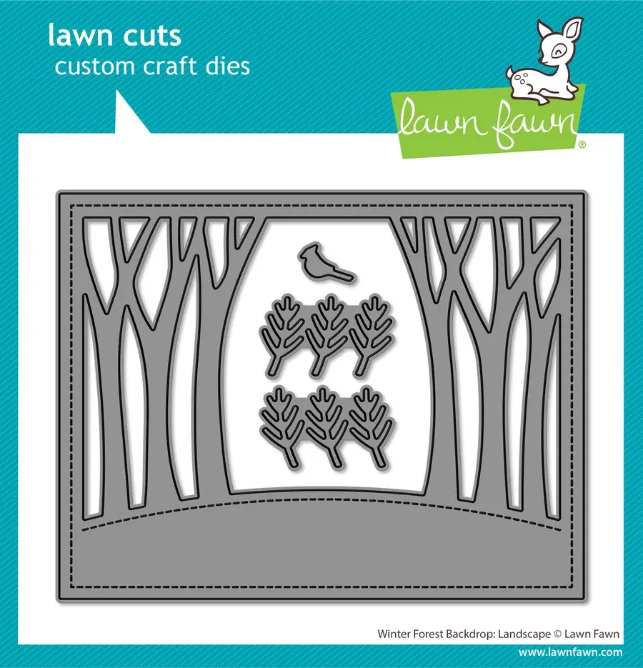 LAWN FAWN LAWN FAWN WINTER FOREST BACKDROP: LANDSCAPE DIE