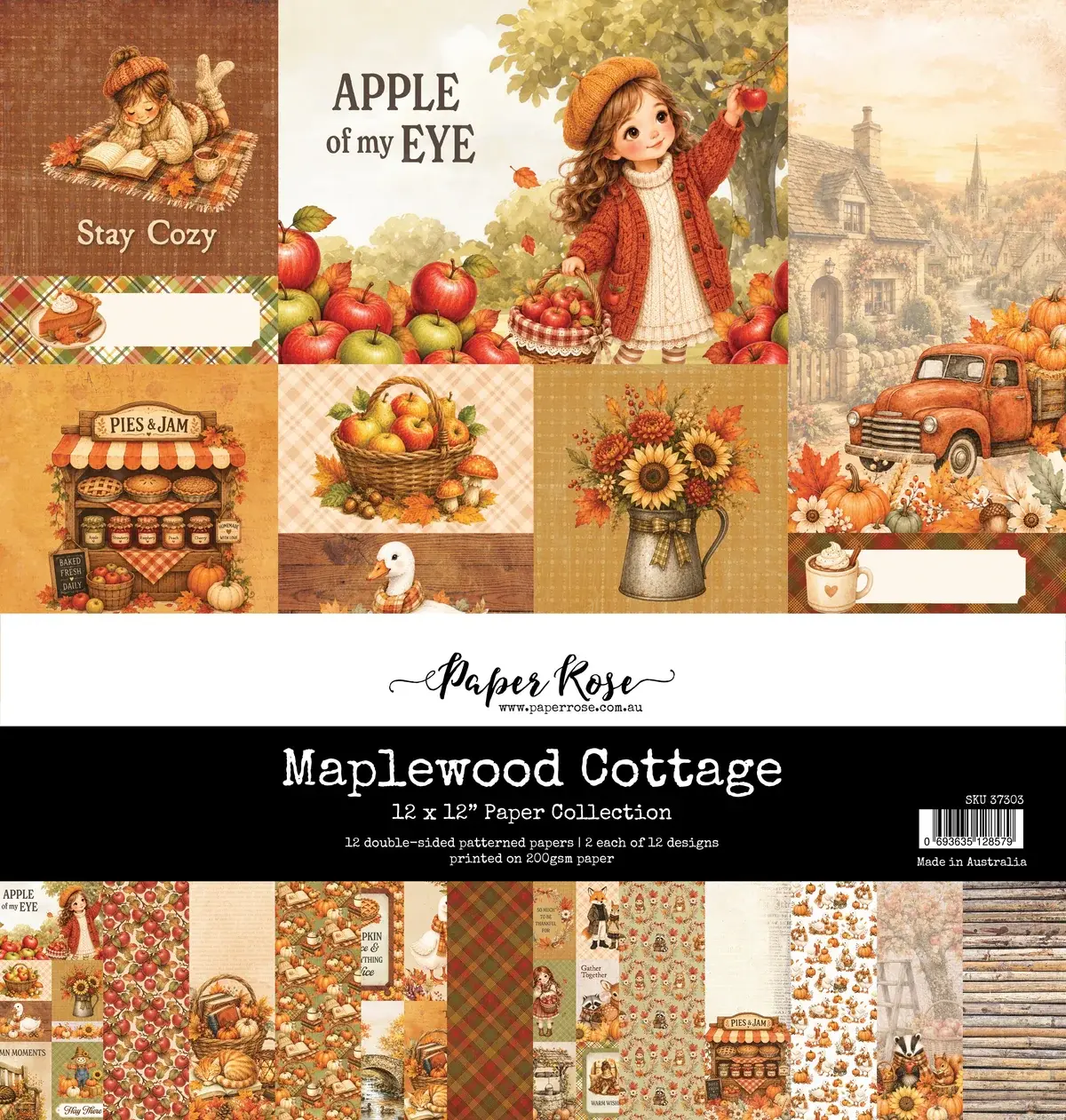 PAPER ROSE PAPER ROSE MAPLEWOOD COTTAGE 12x12 PAPER COLLECTION