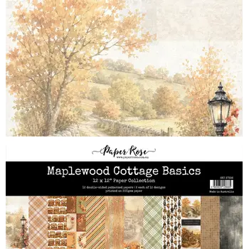 PAPER ROSE PAPER ROSE MAPLEWOOD COTTAGE 12x12 BASICS PAPER COLLECTION