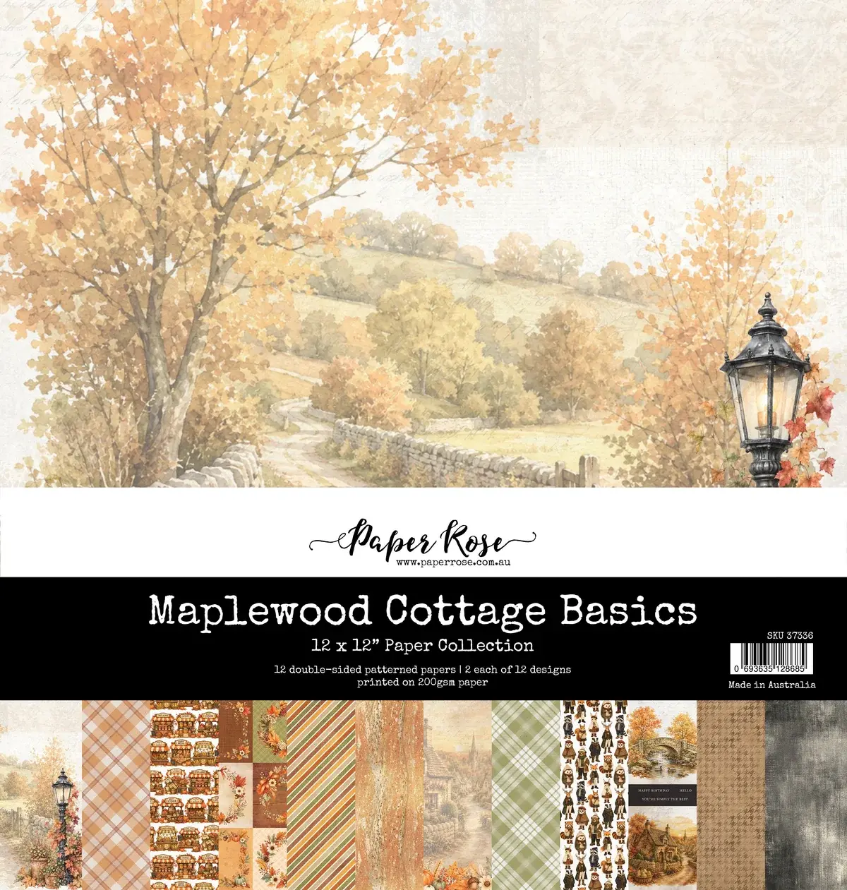 PAPER ROSE PAPER ROSE MAPLEWOOD COTTAGE 12x12 BASICS PAPER COLLECTION