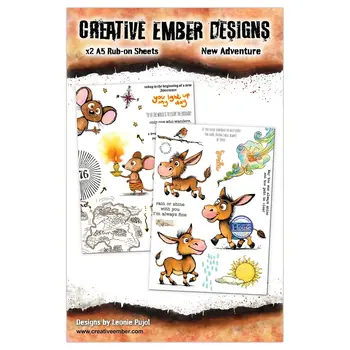 AALL & CREATE AALL & CREATE CREATIVE EMBER DESIGNS NEW ADVENTURE A5 RUB-ON SHEETS 2/PK