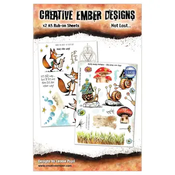 AALL & CREATE AALL & CREATE CREATIVE EMBER DESIGNS NOT LOST... A5 RUB-ON SHEETS 2/PK