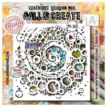 AALL & CREATE AALL & CREATE AUTOUR DE MWA #261 BUBBLE FIELD 6X6 STENCIL
