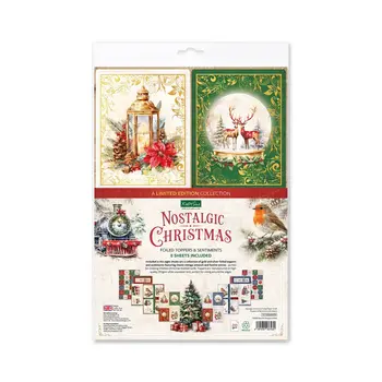 KATY SUE NOSTALGIC CHRISTMAS TOPPERS & SENTIMENTS 8/PK