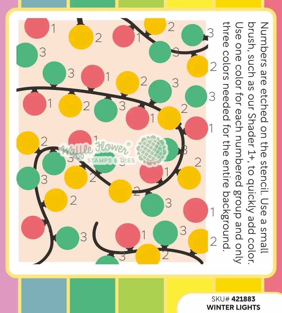 WAFFLE FLOWER WAFFLE FLOWER WINTER LIGHTS STENCIL SET