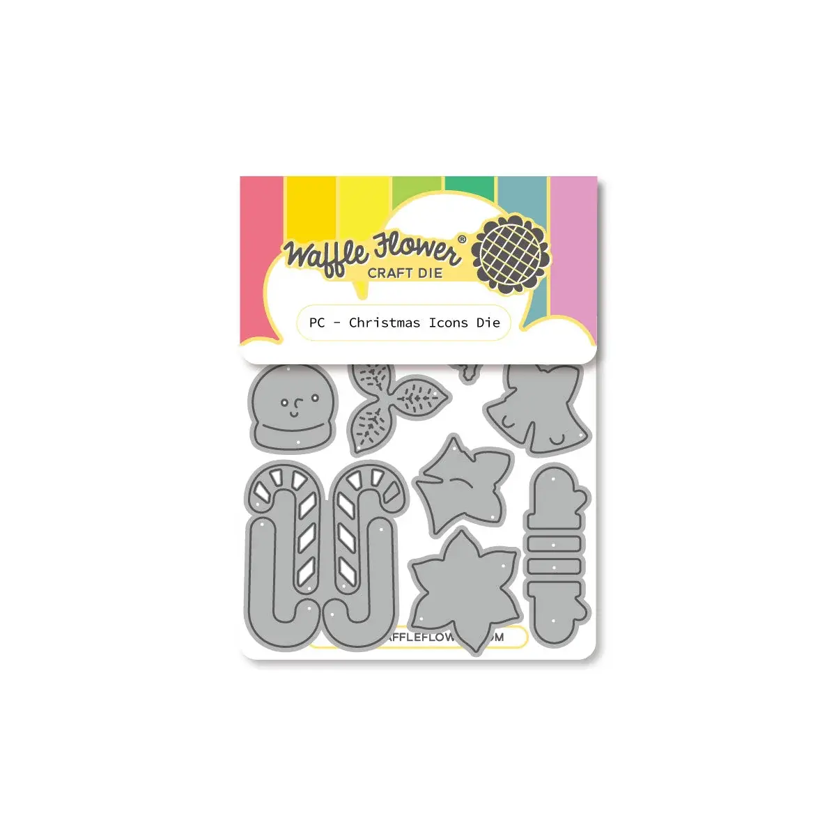 WAFFLE FLOWER WAFFLE FLOWER POSTAGE COLLAGE CHRISTMAS ICONS DIE SET