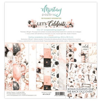 MINTAY MINTAY LET'S CELEBRATE COLLECTION PACK 12x12 12 SHEETS + BONUS CUTOUTS