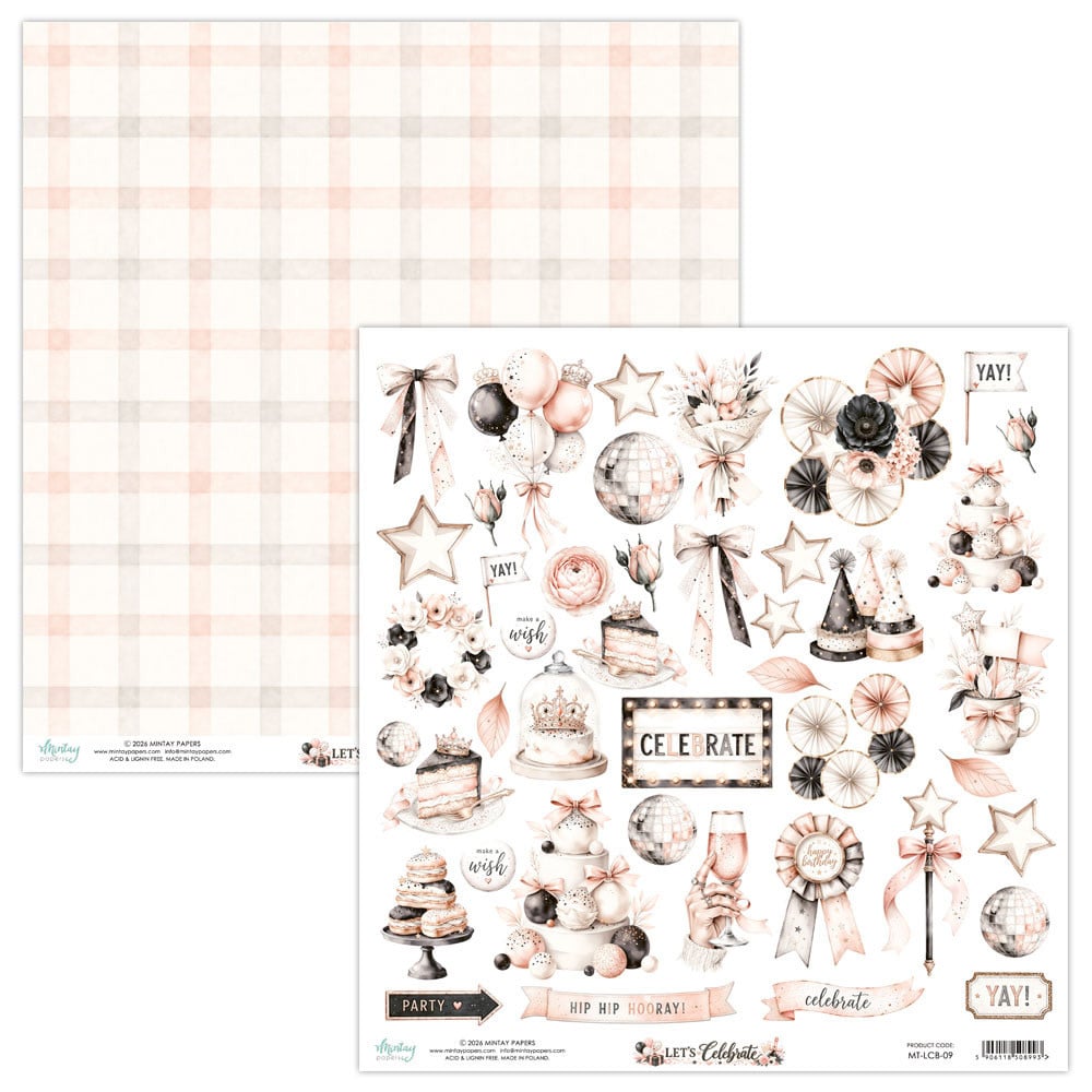 MINTAY MINTAY LET'S CELEBRATE ELEMENTS 12x12 CARDSTOCK