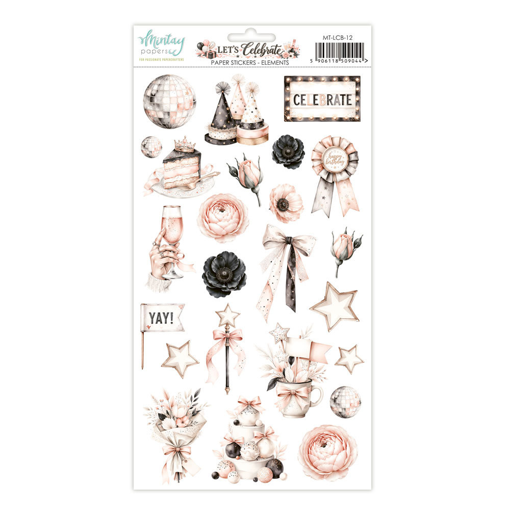 MINTAY MINTAY LET'S CELEBRATE 6x12 PAPER STICKERS - ELEMENTS