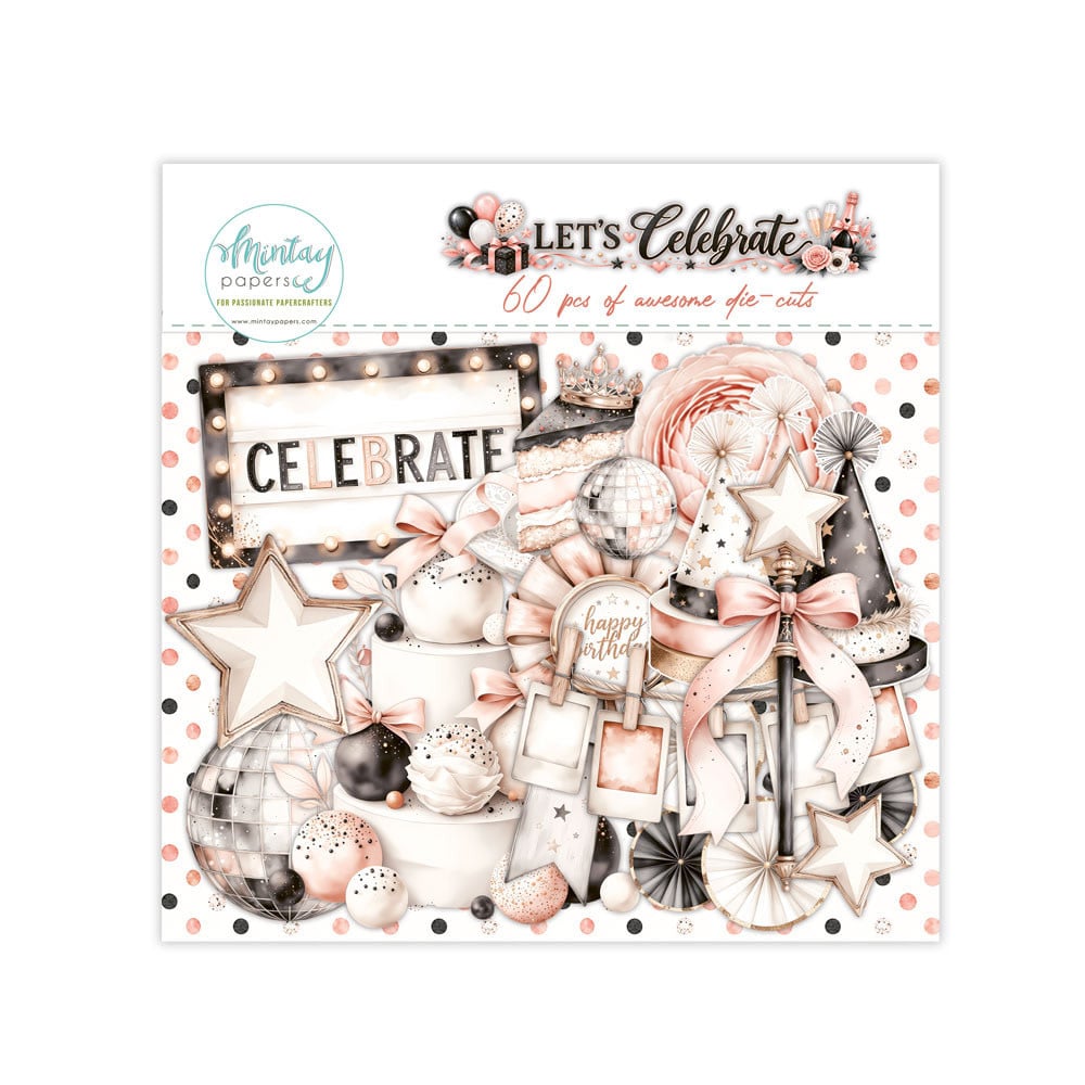 MINTAY MINTAY LET'S CELEBRATE PAPER DIE-CUTS 60/PK