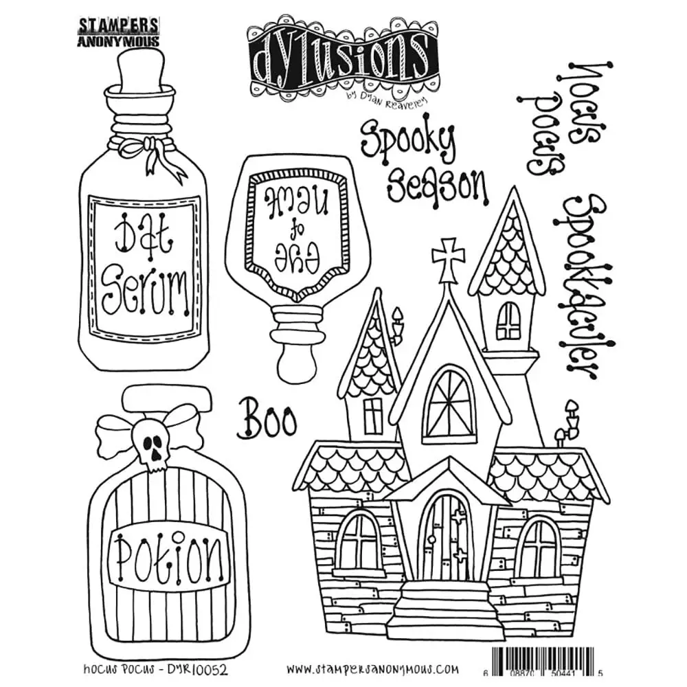 RANGER DYAN REAVELEY DYLUSIONS HOCUS POCUS CLING STAMP SET