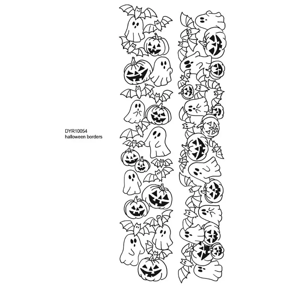 RANGER DYAN REAVELEY DYLUSIONS HALLOWEEN BORDERS CLING STAMP SET