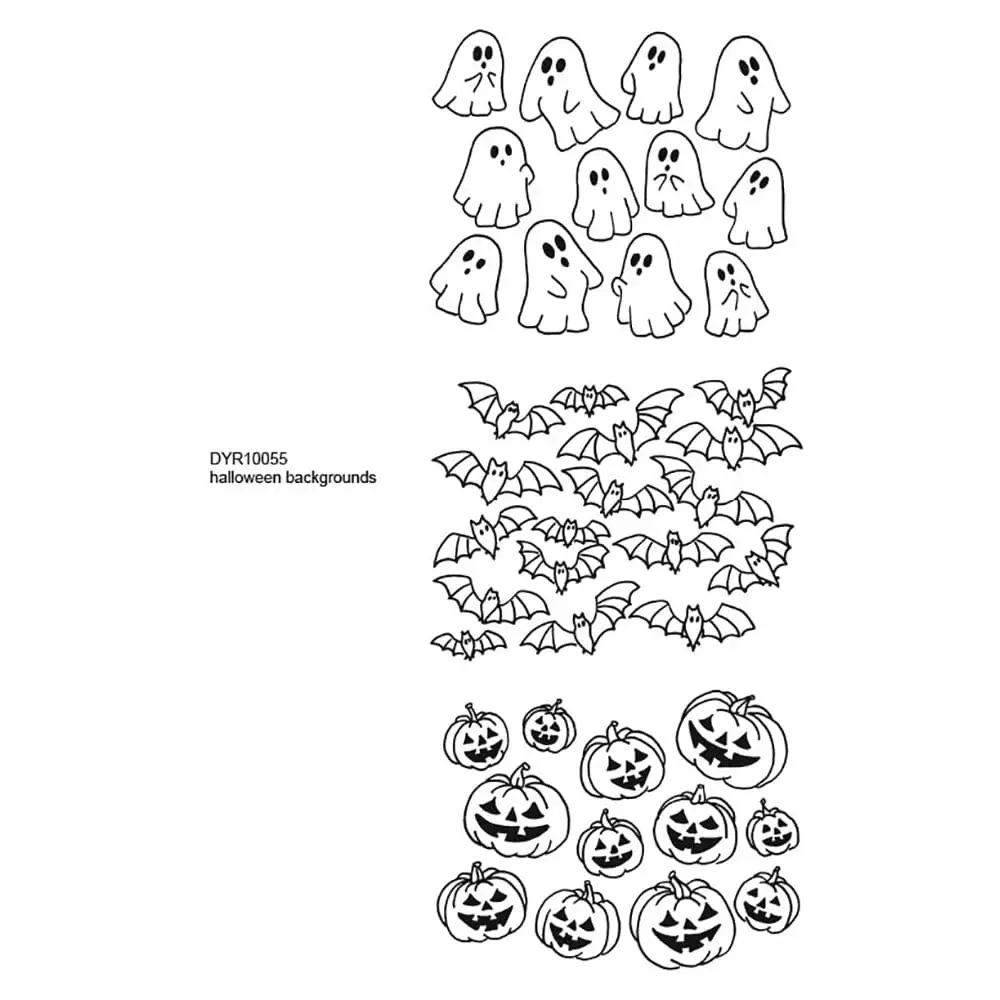 RANGER DYAN REAVELEY DYLUSIONS HALLOWEEN BACKGROUNDS CLING STAMP SET