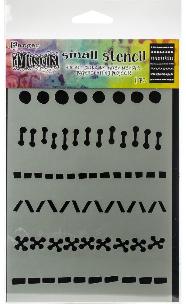RANGER DYLUSIONS A STITCH IN TIME SMALL 5x8 STENCIL